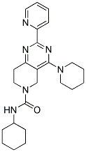 4-PIPERIDIN-1-YL-2-PYRIDIN-2-YL-7,8-DIHYDRO-5H-PYRIDO[4,3-D]PYRIMIDINE-6-CARBOXYLIC ACID CYCLOHEXYLAMIDE Struktur