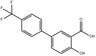 4-HYDROXY-4'-TRIFLUOROMETHYL-BIPHENYL-3-CARBOXYLIC ACID Struktur