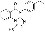 4-(4-ETHYL-PHENYL)-1-MERCAPTO-4H-[1,2,4]TRIAZOLO[4,3-A]QUINAZOLIN-5-ONE Struktur