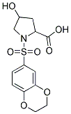 1-(2,3-DIHYDRO-BENZO[1,4]DIOXINE-6-SULFONYL)-4-HYDROXY-PYRROLIDINE-2-CARBOXYLIC ACID Struktur