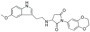 1-(2,3-DIHYDRO-1,4-BENZODIOXIN-6-YL)-3-{[2-(5-METHOXY-1H-INDOL-3-YL)ETHYL]AMINO}-2,5-PYRROLIDINEDIONE Struktur