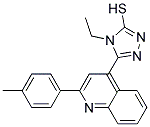 4-ETHYL-5-[2-(4-METHYLPHENYL)QUINOLIN-4-YL]-4H-1,2,4-TRIAZOLE-3-THIOL Struktur