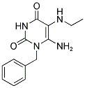 6-AMINO-1-BENZYL-5-ETHYLAMINO-1H-PYRIMIDINE-2,4-DIONE Struktur