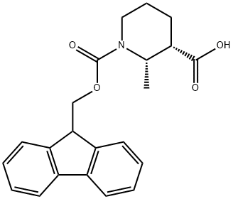 2S,3S-1-FMOC-2-METHYL-PIPERIDINE-3-CARBOXYLIC ACID Struktur