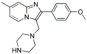 2-(4-METHOXY-PHENYL)-7-METHYL-3-PIPERAZIN-1-YLMETHYL-IMIDAZO[1,2-A]PYRIDINE Struktur