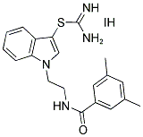 1-(2-[(3,5-DIMETHYLBENZOYL)AMINO]ETHYL)-1H-INDOL-3-YL IMIDOTHIOCARBAMATE HYDROIODIDE Struktur