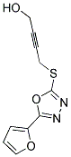 4-([5-(2-FURYL)-1,3,4-OXADIAZOL-2-YL]THIO)BUT-2-YN-1-OL Struktur