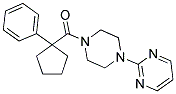 PHENYLCYCLOPENTYL 4-PYRIMIDIN-2-YLPIPERAZINYL KETONE Struktur