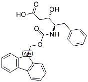 (3S,4R)-4-(FMOC-AMINO)-3-HYDROXY-5-PHENYLPENTANOIC ACID Struktur