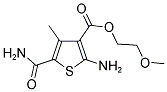 2-AMINO-5-CARBAMOYL-4-METHYL-THIOPHENE-3-CARBOXYLIC ACID 2-METHOXY-ETHYL ESTER Struktur