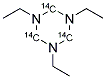 1,3,5-TRIETHYLHEXAHYDRO-S-TRIAZINE, METHYLENE-14C Struktur