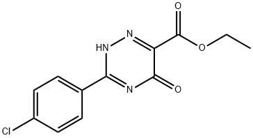 ETHYL 3-(4-CHLOROPHENYL)-5-HYDROXY-1,2,4-TRIAZINE-6-CARBOXYLATE Struktur