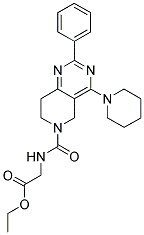 [(2-PHENYL-4-PIPERIDIN-1-YL-7,8-DIHYDRO-5H-PYRIDO[4,3-D]PYRIMIDINE-6-CARBONYL)-AMINO]-ACETIC ACID ETHYL ESTER Struktur