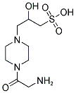 3-[4-(2-AMINO-ACETYL)-PIPERAZIN-1-YL]-2-HYDROXY-PROPANE-1-SULFONIC ACID Struktur