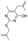 6-METHYL-5-(2-METHYLPROP-2-ENYL)-2-[(2-METHYLPROP-2-ENYL)THIO]PYRIMIDIN-4-OL Struktur