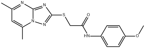 2-[(5,7-DIMETHYL[1,2,4]TRIAZOLO[1,5-A]PYRIMIDIN-2-YL)SULFANYL]-N-(4-METHOXYPHENYL)ACETAMIDE Struktur