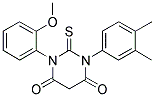 1-(3,4-DIMETHYLPHENYL)-3-(2-METHOXYPHENYL)-2-THIOXODIHYDROPYRIMIDINE-4,6(1H,5H)-DIONE Struktur