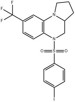 5-[(4-IODOPHENYL)SULFONYL]-8-(TRIFLUOROMETHYL)-1,2,3,3A,4,5-HEXAHYDROPYRROLO[1,2-A]QUINOXALINE Struktur