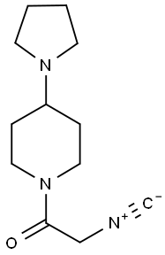 4-(1-PYRROLIDINO)-PIPERIDINO-1-ISOCYANO-ACETAMIDE Struktur