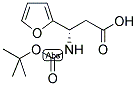 BOC-(S)-3-AMINO-3-(2-FURYL)-PROPIONIC ACID Struktur