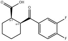 CIS-2-(3,4-DIFLUOROBENZOYL)CYCLOHEXANE-1-CARBOXYLIC ACID Struktur