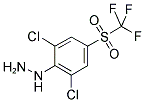 2,6-DICHLORO-4-(TRIFLUOROMETHYLSULFONYL)PHENYLHYDRAZINE Struktur