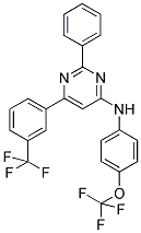 2-PHENYL-N-[4-(TRIFLUOROMETHOXY)PHENYL]-6-[3-(TRIFLUOROMETHYL)PHENYL]PYRIMIDIN-4-AMINE Struktur