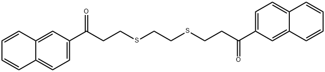 1-(2-NAPHTHYL)-3-[(2-([3-(2-NAPHTHYL)-3-OXOPROPYL]SULFANYL)ETHYL)SULFANYL]-1-PROPANONE Struktur