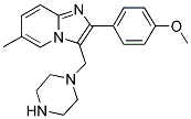 2-(4-METHOXY-PHENYL)-6-METHYL-3-PIPERAZIN-1-YLMETHYL-IMIDAZO[1,2-A]PYRIDINE Struktur