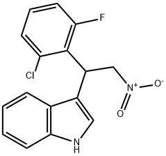 3-[1-(2-CHLORO-6-FLUOROPHENYL)-2-NITROETHYL]-1H-INDOLE Struktur