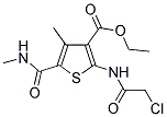 2-(2-CHLORO-ACETYLAMINO)-4-METHYL-5-METHYLCARBAMOYL-THIOPHENE-3-CARBOXYLIC ACID ETHYL ESTER Struktur