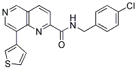 N-(4-CHLOROBENZYL)-8-THIEN-3-YL-1,6-NAPHTHYRIDINE-2-CARBOXAMIDE Struktur