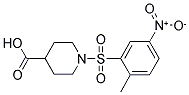 1-(2-METHYL-5-NITRO-BENZENESULFONYL)-PIPERIDINE-4-CARBOXYLIC ACID Struktur