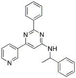 2-PHENYL-N-(1-PHENYLETHYL)-6-PYRIDIN-3-YLPYRIMIDIN-4-AMINE Struktur