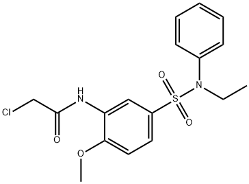 2-CHLORO-N-[5-(ETHYL-PHENYL-SULFAMOYL)-2-METHOXY-PHENYL]-ACETAMIDE Struktur