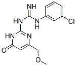 N-(3-CHLOROPHENYL)-N'-[4-(METHOXYMETHYL)-6-OXO-1,6-DIHYDROPYRIMIDIN-2-YL]GUANIDINE Struktur