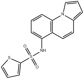 N-PYRROLO[1,2-A]QUINOLIN-6-YL-2-THIOPHENESULFONAMIDE Struktur