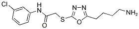 2-[5-(4-AMINO-BUTYL)-[1,3,4]OXADIAZOL-2-YLSULFANYL]-N-(3-CHLORO-PHENYL)-ACETAMIDE Struktur