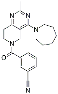 3-(4-AZEPAN-1-YL-2-METHYL-7,8-DIHYDRO-5H-PYRIDO[4,3-D]PYRIMIDINE-6-CARBONYL)-BENZONITRILE Struktur