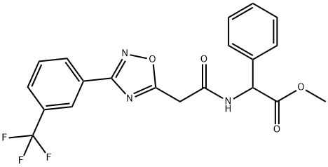 METHYL 2-PHENYL-2-[(2-(3-[3-(TRIFLUOROMETHYL)PHENYL]-1,2,4-OXADIAZOL-5-YL)ACETYL)AMINO]ACETATE Struktur