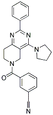 3-(2-PHENYL-4-PYRROLIDIN-1-YL-7,8-DIHYDRO-5H-PYRIDO[4,3-D]PYRIMIDINE-6-CARBONYL)-BENZONITRILE Struktur