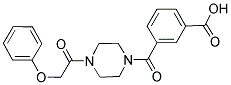 3-([4-(PHENOXYACETYL)PIPERAZIN-1-YL]CARBONYL)BENZOIC ACID Struktur