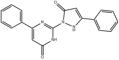 2-(5-OXO-3-PHENYL-2,5-DIHYDRO-1H-PYRAZOL-1-YL)-6-PHENYL-4(3H)-PYRIMIDINONE Struktur