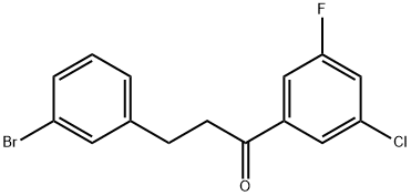 3-(3-BROMOPHENYL)-3'-CHLORO-5'-FLUOROPROPIOPHENONE Struktur