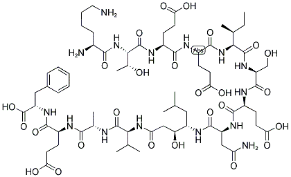 H-LYS-THR-GLU-GLU-ILE-SER-GLU-ASN-STA-VAL-ALA-GLU-PHE-OH Struktur