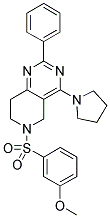 6-(3-METHOXY-BENZENESULFONYL)-2-PHENYL-4-PYRROLIDIN-1-YL-5,6,7,8-TETRAHYDRO-PYRIDO[4,3-D]PYRIMIDINE Struktur