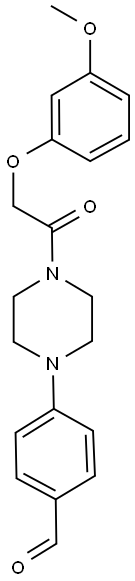 4-(4-[(3-METHOXYPHENOXY)ACETYL]PIPERAZIN-1-YL)BENZALDEHYDE Struktur