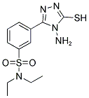 3-(4-AMINO-5-MERCAPTO-4H-[1,2,4]TRIAZOL-3-YL)-N,N-DIETHYL-BENZENESULFONAMIDE Struktur