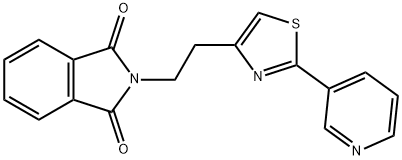 2-(2-[2-(3-PYRIDINYL)-1,3-THIAZOL-4-YL]ETHYL)-1H-ISOINDOLE-1,3(2H)-DIONE Struktur