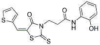 N-(2-HYDROXYPHENYL)-3-[(5E)-4-OXO-5-(THIEN-2-YLMETHYLENE)-2-THIOXO-1,3-THIAZOLIDIN-3-YL]PROPANAMIDE Struktur